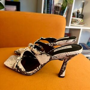 Elegant Snakeskin Patterned Heels